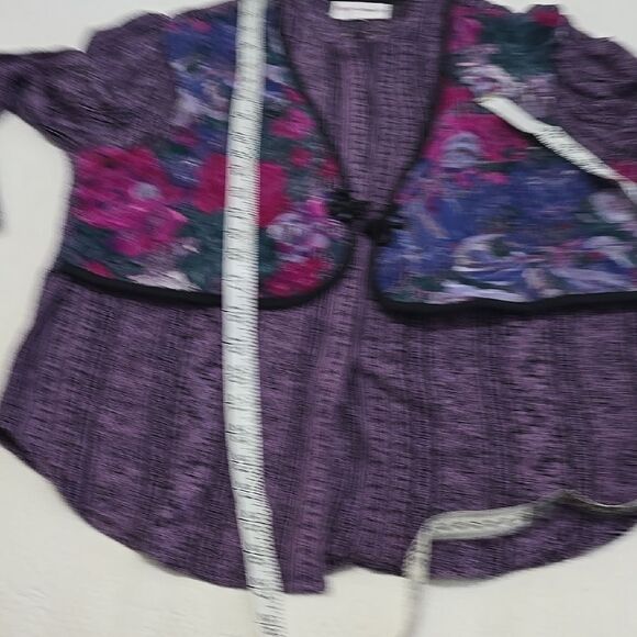 Purple Floral Blouse by Perceptions (size missing) - Picture 6 of 7